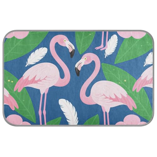 WDdZzyy Sommerdecke mit Flamingo-Blume, selbstkühlend, 96,5 x 58,4 cm, Tierkühlung für Haustiere, zum Schlafen, Esterilla, Refrescante para perros, Größe M von WDdZzyy