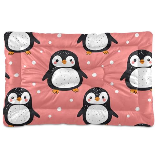 WDdZzyy Tier-Pinguin-Haustierbett, einfache Linie, Cartoon-Stil, waschbar, weich, bequem, rutschfeste Unterseite, für mittelgroße und große Hunde, 91,4 x 61 cm von WDdZzyy