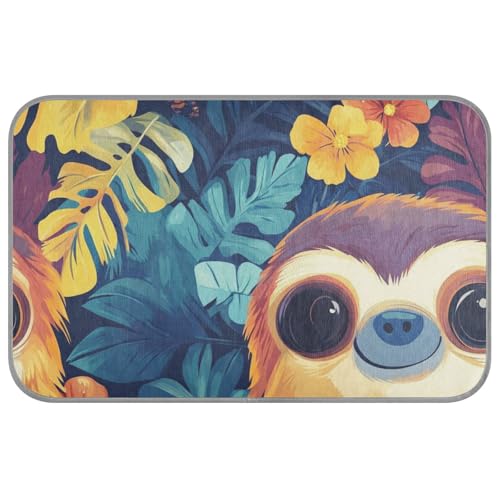 WDdZzyy Tropische Blumen Faultier Sommermatte für Outdoor-Katzen, selbstkühlend, 96,5 x 58,4 cm, Kühlkissen oder Matten für Tiere im Freien, bequem, Cama Fria Para Perro M WDdZzyy Tropische Blumen Faultier Sommermatte für Outdoor-Katzen, selbstkühlend, 96,5 x 58,4 cm, Kühlkissen oder Matten für Tiere im Freien, bequem, Cama Fria Para Perro M von WDdZzyy