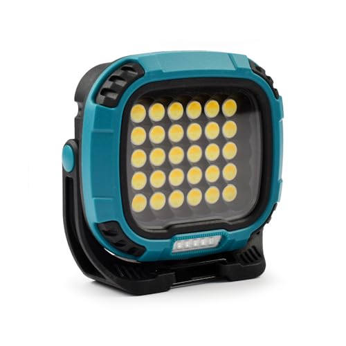 Campinglampe COB-LED Akku Leuchte Arbeitslampe aufladbar Magnet Haltegriff IP65 von WE ARE RACING. RACEFOXX.COM