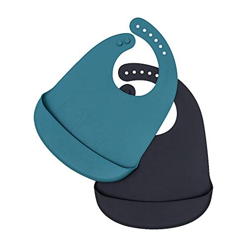 We Might Be Tiny Compatible - Catchie Bib 2 Pack, Blue Dusk and Charcoal (28TICB02) von WE MIGHT BE TINY