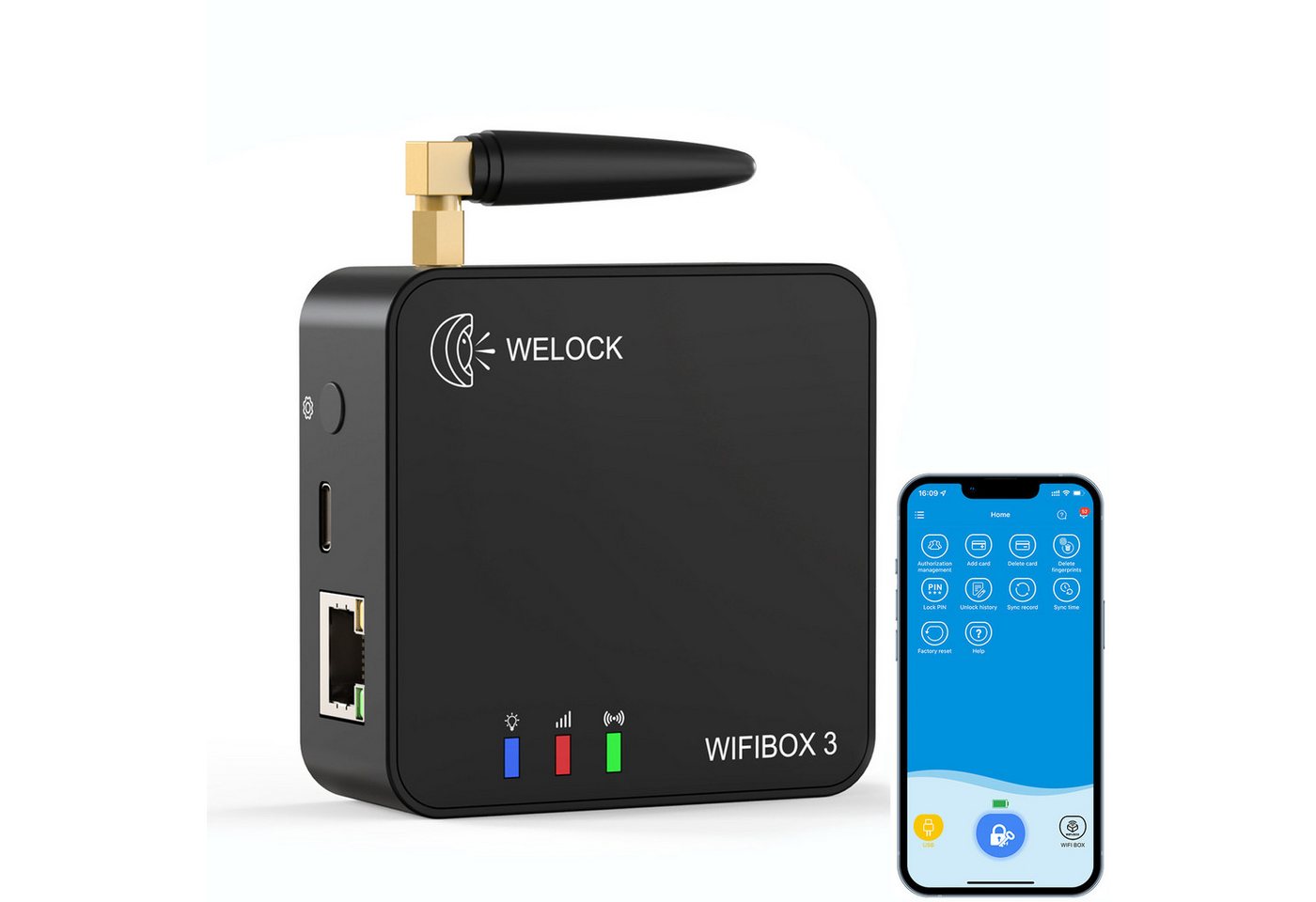 WE.LOCK Türschloss-Funksteuerung WELOCK Smart Bluetooth Gateway WiFi für Fernentriegelung und Alexa WE.LOCK Türschloss-Funksteuerung WELOCK Smart Bluetooth Gateway WiFi für Fernentriegelung und Alexa von WE.LOCK