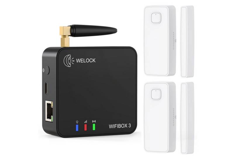 WE.LOCK Türschloss-Funksteuerung WELOCK WIFIBOX3 mit 2 Türmagnet für Fernentriegelung,Monitor und Alexa von WE.LOCK