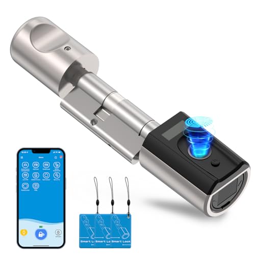WELOCK Fingerabdruck Schloss 5-in-1 Elektronisches Türschloss Schloss, BLE APP Smart Türschloss RFID-Karte IP65 von WE.LOCK