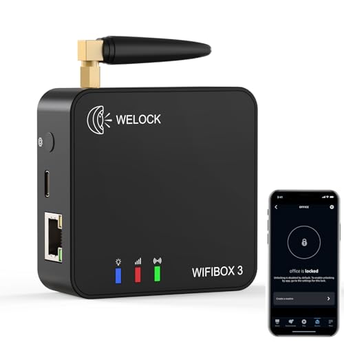 WELOCK WIFIBOX 3 Smart BLE Gateway für Home Remote Entriegelung Arbeit mit Alexa-Verbindung Einfache Steuerung und Sichere Zutrittskontrolle für WELOCK Elektronische Türschlösser von WE.LOCK