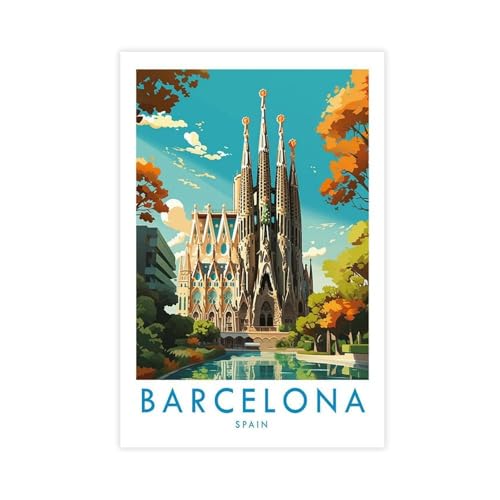 WEAJK Barcelona Reise Spanien Beliebtes Leinwandposter Schlafzimmer Dekor Landschaft Büro Zimmer Dekor Geschenk 20 x 30 cm WEAJK Barcelona Reise Spanien Beliebtes Leinwandposter Schlafzimmer Dekor Landschaft Büro Zimmer Dekor Geschenk 20 x 30 cm von WEAJK