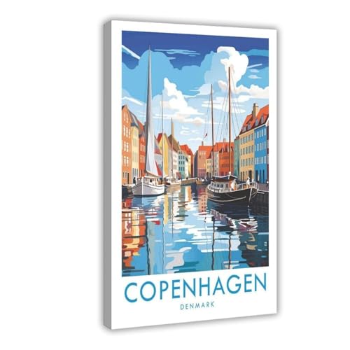 WEAJK Beliebtes Leinwandposter Kopenhagen Reise Dänemark Schlafzimmer Dekor Landschaft Büro Zimmer Dekor Geschenk 50 x 75 cm WEAJK Beliebtes Leinwandposter Kopenhagen Reise Dänemark Schlafzimmer Dekor Landschaft Büro Zimmer Dekor Geschenk 50 x 75 cm von WEAJK