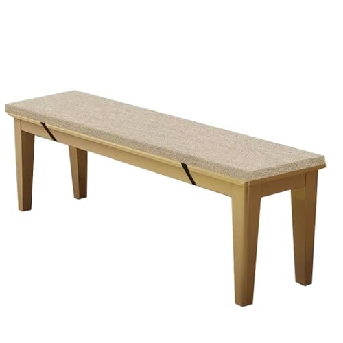 WEALSFUN Stuhlkissen Bankauflage Bankkissen Unterseite Antirutsch Bezug Waschbar Sitzauflag für Fensterbank Gartenbank Schaukel Terrasse Esstisch Outdoor Drinnen,Beige 160x40x5CM von WEALSFUN