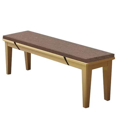 WEALSFUN Stuhlkissen Bankauflage Bankkissen Unterseite Antirutsch Bezug Waschbar Sitzauflag für Fensterbank Gartenbank Schaukel Terrasse Esstisch Outdoor Drinnen,Braun 100x30x5CM von WEALSFUN