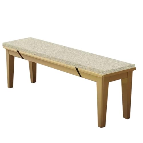 WEALSFUN Stuhlkissen Bankauflage Bankkissen Unterseite Antirutsch Bezug Waschbar Sitzauflag für Fensterbank Gartenbank Schaukel Terrasse Esstisch Outdoor Drinnen,Off-Weiß 110x30x3CM von WEALSFUN