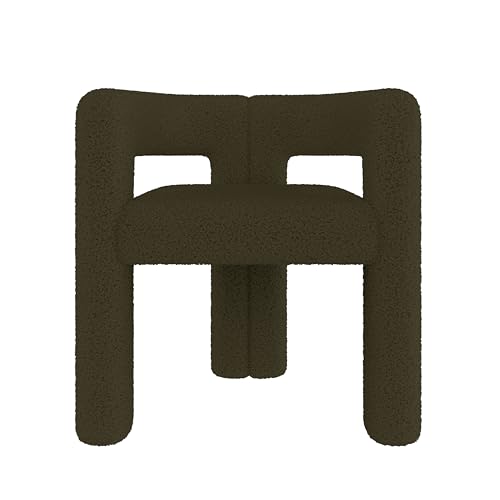 Ergonomischer Design‑Sessel aus Premium Teddy‑Flor mit markanter Silhouette, orthopädischer Rückenlehne, stabiler Konstruktion, vielseitig einsetzbar als Loungestuhl, Esszimmerstuhl (Smaragd) von WEALTHKING