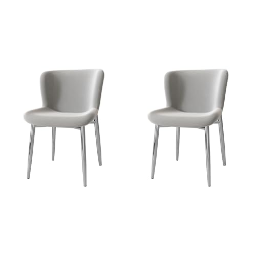 Samt Esszimmerstuhl mit Metallfüßen für Wohnzimmer Schlafzimmer Lounge, Modern Design Sitz mit Schaumstofffüllung Rückenlehne Ergonomisch Komfort Höhenbelastung bis 150kg Einzelsessel Set (2,Grau) Samt Esszimmerstuhl mit Metallfüßen für Wohnzimmer Schlafzimmer Lounge, Modern Design Sitz mit Schaumstofffüllung Rückenlehne Ergonomisch Komfort Höhenbelastung bis 150kg Einzelsessel Set (2,Grau) von WEALTHKING