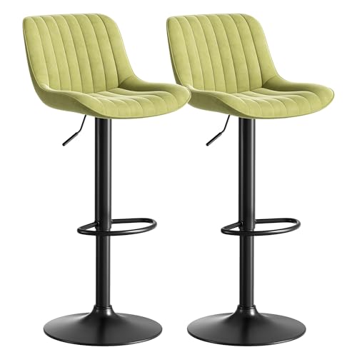 Verstellbares Samt‑Barhocker‑Set mit 360° Drehfunktion,ergonomischem Sitz,pulverbeschichtetem Stahlfuß,Gaslift,Fußstütze und luxuriöser Polsterung,vielseitig als Küchenhocker,Tresenstuhl (Grün,2) Verstellbares Samt‑Barhocker‑Set mit 360° Drehfunktion,ergonomischem Sitz,pulverbeschichtetem Stahlfuß,Gaslift,Fußstütze und luxuriöser Polsterung,vielseitig als Küchenhocker,Tresenstuhl (Grün,2) von WEALTHKING