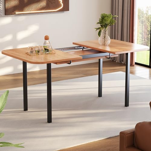 Multifunktionaler Esstisch ausziehbar mit teleskopischem Verlängerungsmechanismus für 4-6 Personen,stabiler Küchentisch mit hochfester Metalllegierung,robuster Tisch für Wohnzimmer oder Essbereich Multifunktionaler Esstisch ausziehbar mit teleskopischem Verlängerungsmechanismus für 4-6 Personen,stabiler Küchentisch mit hochfester Metalllegierung,robuster Tisch für Wohnzimmer oder Essbereich von WEALTHOUSE