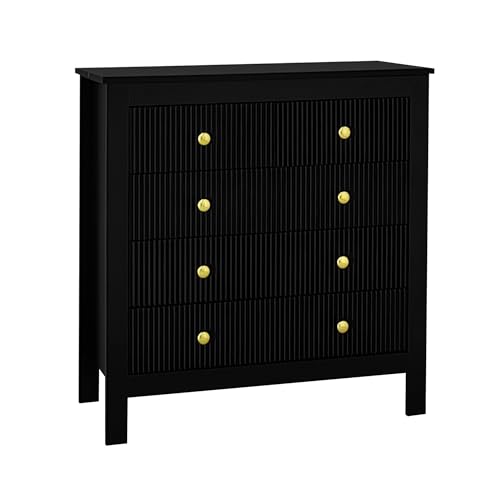 Vielseitiges Sideboard mit griffig strukturierten Fronten und exklusiven Metallgriffen, Kommodenlösung mit großzügigem Stauraum für Esszimmer, Flur oder andere Wohnräume mit Stilbewusstsein (Schwarz) Vielseitiges Sideboard mit griffig strukturierten Fronten und exklusiven Metallgriffen, Kommodenlösung mit großzügigem Stauraum für Esszimmer, Flur oder andere Wohnräume mit Stilbewusstsein (Schwarz) von WEALTHOUSE