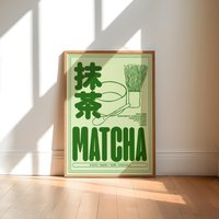 Matcha Kunstdruck, Küchenkunst, Essen Kaffeebar Kunst, Esszimmer Ungerahmt Kopenhagen Kunst von WEAREPROPERGOOD