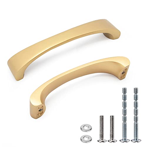WEAVERBIRD handgrip, 4 Packs Arch Furniture Handles Kitchen Bar Furniture Handle Aluminiumlegierung Griffe Schranktürgriffe Küchengriffe Gold Möbelbeschläge Drawer Griffe 96mm 3-3/4 Zoll von WEAVERBIRD