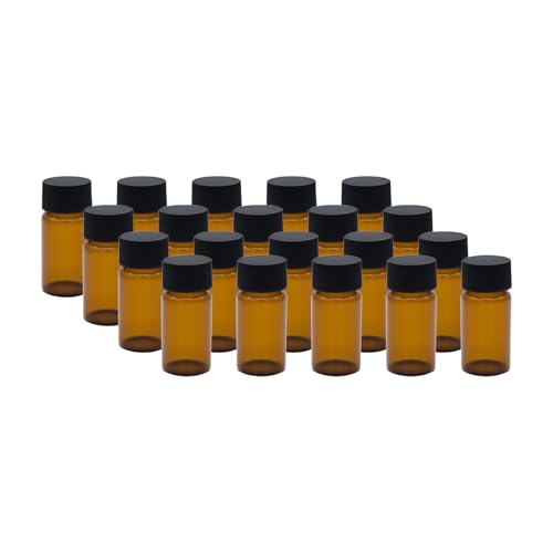 WEAXIO 20 Stück 10ml Glasfläschchen, flüssiger Probennahmer kleiner Glasflaschenspeicherbehälter mit PE-Liner-schwarzen Schraubkappen leckagefest für ätherisches Öl und Probenproben WEAXIO 20 Stück 10ml Glasfläschchen, flüssiger Probennahmer kleiner Glasflaschenspeicherbehälter mit PE-Liner-schwarzen Schraubkappen leckagefest für ätherisches Öl und Probenproben von WEAXIO