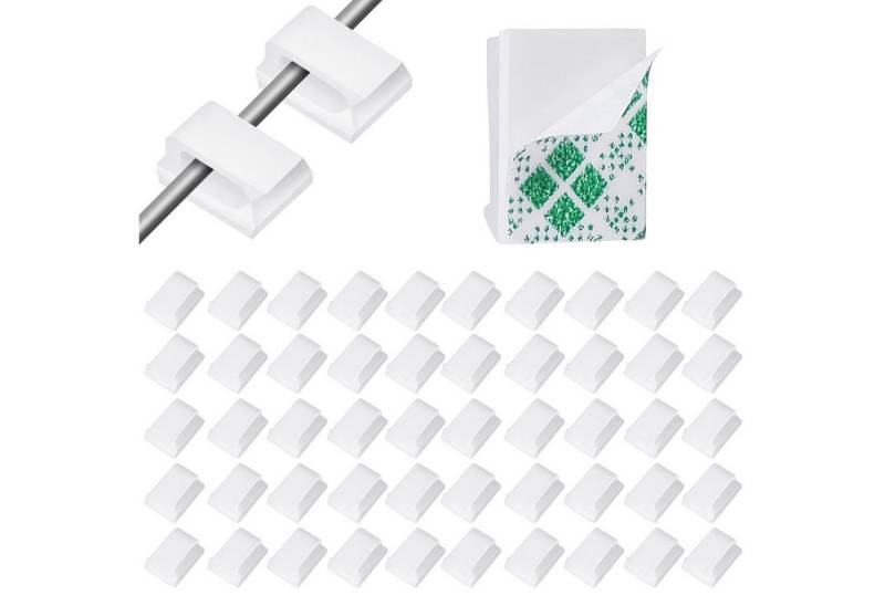 WEBBOMB Kabelverbinder-Sortiment 40/100 x Kabelclips Kabelklemmen Kabelhalter Kabelbinder selbstklebend, 40-tlg. von WEBBOMB