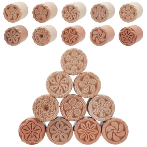 WEBEEDY 10 Stile Holz Tonmodellierungs Musterstempel Set 2 Farben Holz Töpfer Tonstempelwerkzeug Handgeschnitzte Stempel Mit Gemischten Mustern Säulenholz Töpferstempel Für Ton Und Keramik (5x3.5cm) WEBEEDY 10 Stile Holz Tonmodellierungs Musterstempel Set 2 Farben Holz Töpfer Tonstempelwerkzeug Handgeschnitzte Stempel Mit Gemischten Mustern Säulenholz Töpferstempel Für Ton Und Keramik (5x3.5cm) von WEBEEDY
