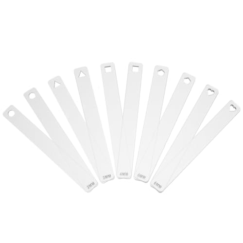 WEBEEDY 10-Teiliges Polymer-Ton-Tiefenführungs-Set, 5 verschiedene Größen Für Polymer-Ton-Dickenmessgeräte, Transparente Acryl-Polymer-Ton-Rollwerkzeuge, Führungen Für Heimwerkerarbeiten von WEBEEDY