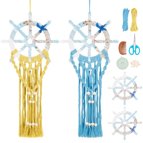 WEBEEDY 2 Sets DIY-Ruder-Makramee-Set Makramee-Set Für Erwachsene Anfänger DIY Böhmisches Makramee-Hänge-Bastelset Machen Sie Ihr Eigenes Makramee Boho-Makramee-Wandkunst-Set für Ozeane WEBEEDY 2 Sets DIY-Ruder-Makramee-Set Makramee-Set Für Erwachsene Anfänger DIY Böhmisches Makramee-Hänge-Bastelset Machen Sie Ihr Eigenes Makramee Boho-Makramee-Wandkunst-Set für Ozeane von WEBEEDY