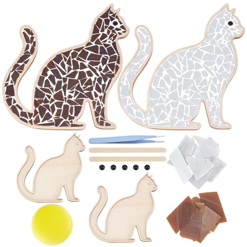 WEBEEDY 2 Sets schöne Tiermosaik-Kits DIY-Kunsthandwerk geliebt von Erwachsenen Anfängern handgefertigte Heimdekorationsgeschenke Mosaik-Kunsthandwerk kreatives Geschenk für Bastelliebhaber von WEBEEDY