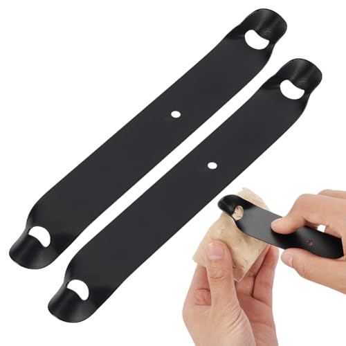 WEBEEDY 2 Stück Doppelspitzen Töpferwerkzeuge Aus Edelstahl Keramik Modellierwerkzeuge Vielseitiges Ton Modellier Und Finish Set Für Anfänger Tonhandwerk (Schwarz) von WEBEEDY