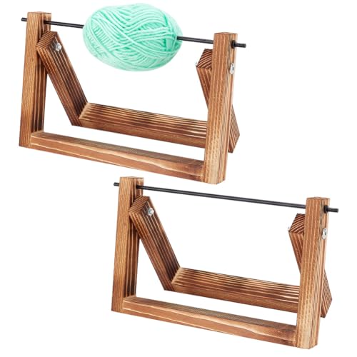 WEBEEDY 2 Stück Garnknäuel Halter Holz Garn Rack Horizontal Spinner Lagerung Organizer für Faden Häkeln Stricken Zubehör Spenden WEBEEDY 2 Stück Garnknäuel Halter Holz Garn Rack Horizontal Spinner Lagerung Organizer für Faden Häkeln Stricken Zubehör Spenden von WEBEEDY