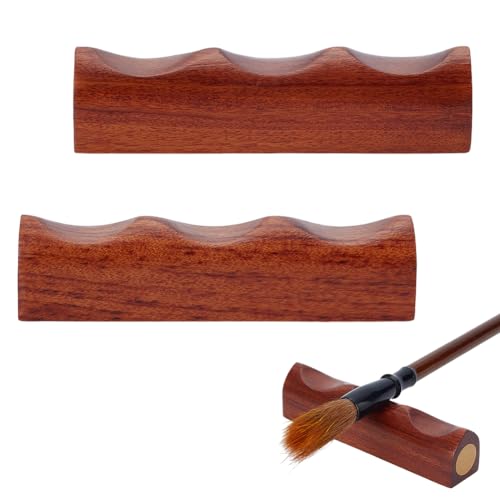 WEBEEDY 2 Stück Holz Pinselhalter Mit Kupfereinlage Handwerk Kalligrafie Stiftständer Schreibtisch Pinselablage Für Zeichnen Malen Und Kalligrafie Büroschreibtischdekoration 10x2x2.5cm WEBEEDY 2 Stück Holz Pinselhalter Mit Kupfereinlage Handwerk Kalligrafie Stiftständer Schreibtisch Pinselablage Für Zeichnen Malen Und Kalligrafie Büroschreibtischdekoration 10x2x2.5cm von WEBEEDY