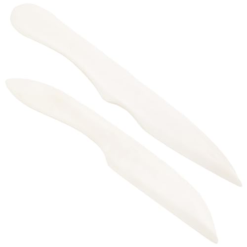 WEBEEDY 2 Stück Papier Bonefolder Papier Knochen Buchbinderei Falten Rillwerkzeug Für DIY Handgefertigtes Leder Polieren Buchbinden Bücher Karten Und Papierhandwerk von WEBEEDY