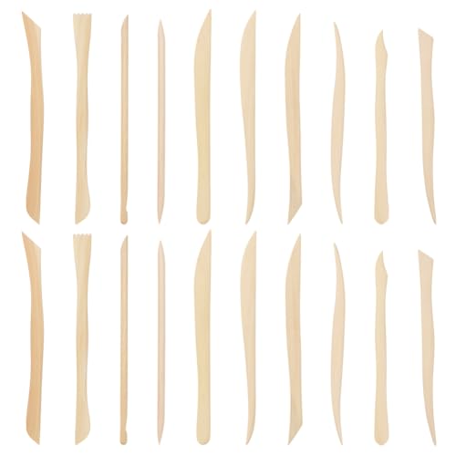 WEBEEDY 20 Stück Doppelseitige Tonmodellierwerkzeuge 10 Stile Holz Töpfer Carving Kit Ton Skulptur Schneidwerkzeug Kit Für Polymer Ton Keramik Formen Skulptieren WEBEEDY 20 Stück Doppelseitige Tonmodellierwerkzeuge 10 Stile Holz Töpfer Carving Kit Ton Skulptur Schneidwerkzeug Kit Für Polymer Ton Keramik Formen Skulptieren von WEBEEDY