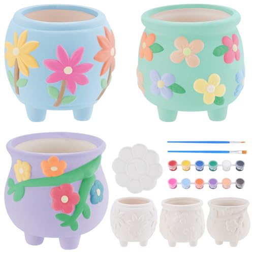 WEBEEDY 3 Set Keramikvasen Malset DIY Bemalen Sie Ihre Eigene Töpferware Vase Zuhause Töpfermalset Für Erwachsene Keramikvasen Kunst Und Bastelbedarf Für Die Heimdekoration WEBEEDY 3 Set Keramikvasen Malset DIY Bemalen Sie Ihre Eigene Töpferware Vase Zuhause Töpfermalset Für Erwachsene Keramikvasen Kunst Und Bastelbedarf Für Die Heimdekoration von WEBEEDY