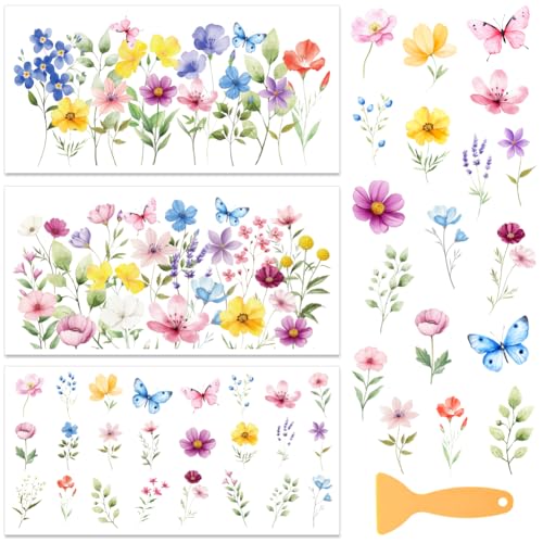 WEBEEDY 3 Stile Wildblumen Rub On Transfers Für Bastelarbeiten Blumenmöbel Aufkleber Zum Aufreiben von Transferstickern Für Holz Scrapbooking Zeitschriften Wohnkultur 15x30cm WEBEEDY 3 Stile Wildblumen Rub On Transfers Für Bastelarbeiten Blumenmöbel Aufkleber Zum Aufreiben von Transferstickern Für Holz Scrapbooking Zeitschriften Wohnkultur 15x30cm von WEBEEDY