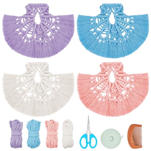 WEBEEDY 4 Set Makramee-Untersetzer-Set Muschelmuster Untersetzer-Herstellungsset Boho-Handarbeit Gewebte Untersetzer Für Getränke Saugfähige DIY-Makramee-Tassenmatte Makramee-Set Mit Vedio-Anleitung WEBEEDY 4 Set Makramee-Untersetzer-Set Muschelmuster Untersetzer-Herstellungsset Boho-Handarbeit Gewebte Untersetzer Für Getränke Saugfähige DIY-Makramee-Tassenmatte Makramee-Set Mit Vedio-Anleitung von WEBEEDY
