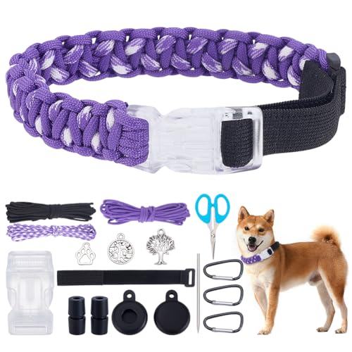 WEBEEDY 6 Set DIY Hundehalsband aus Parakord für Erwachsene Anfänger DIY Hundehalsband-Set mit 30m Parakord, Anhängern, Werkzeug und Anleitung zur Herstellung von 3 Hundehalsbändern und 3 Armbändern WEBEEDY 6 Set DIY Hundehalsband aus Parakord für Erwachsene Anfänger DIY Hundehalsband-Set mit 30m Parakord, Anhängern, Werkzeug und Anleitung zur Herstellung von 3 Hundehalsbändern und 3 Armbändern von WEBEEDY