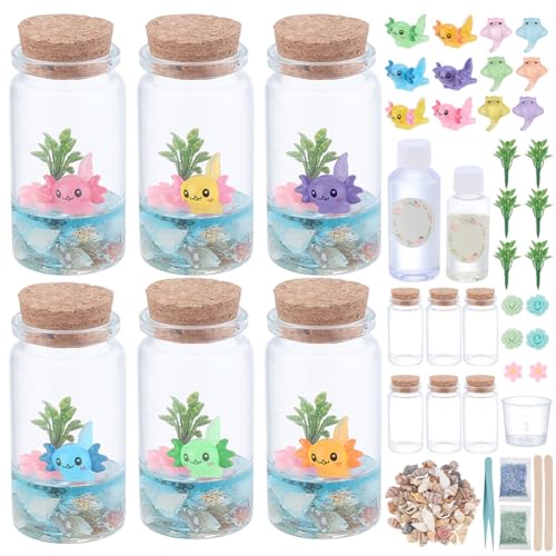 WEBEEDY 6 Set Meereslebewesen Terrarium Kit DIY Glasflasche Axolotl Bastelset Miniatur Axolotl Lebensraum Dekor Harz Tank Ornamente Für Zuhause Schlafzimmer Party Dekor WEBEEDY 6 Set Meereslebewesen Terrarium Kit DIY Glasflasche Axolotl Bastelset Miniatur Axolotl Lebensraum Dekor Harz Tank Ornamente Für Zuhause Schlafzimmer Party Dekor von WEBEEDY