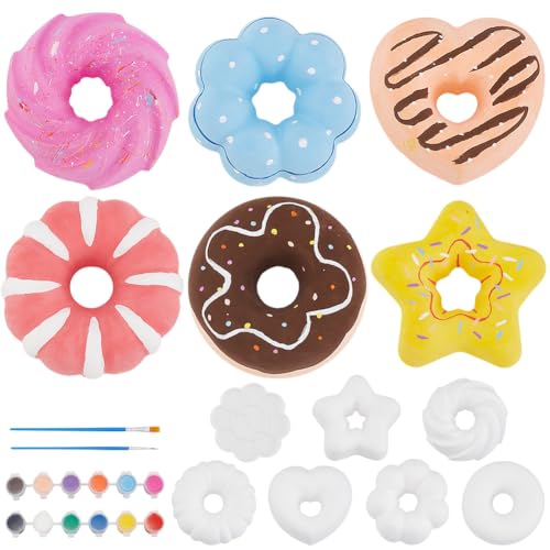 WEBEEDY 6 Styles Keramik Donut Bemalset Unbemalter Weißer Keramik Krapfen Für Erwachsene Anfänger Bemalbare Dessertdekoration DIY Kunst Und Handwerksset Spaßige Aktivität Zu Hause WEBEEDY 6 Styles Keramik Donut Bemalset Unbemalter Weißer Keramik Krapfen Für Erwachsene Anfänger Bemalbare Dessertdekoration DIY Kunst Und Handwerksset Spaßige Aktivität Zu Hause von WEBEEDY