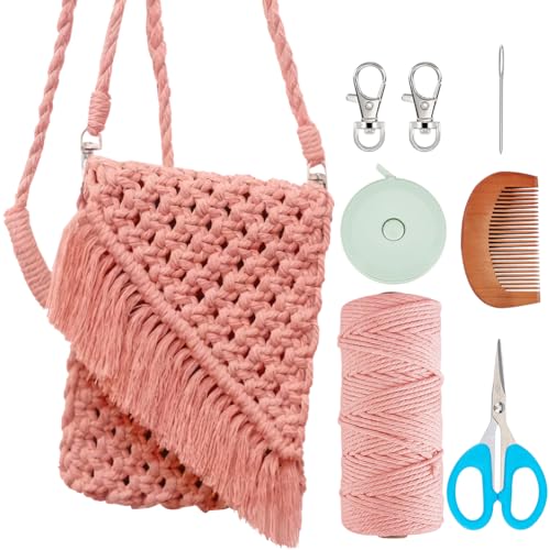 WEBEEDY DIY Makramee Taschen Set Rosa Makramee Handtasche Bastelset Boho Makramee Taschen Set Für Anfänger Mit Baumwollkordel DIY Taschen Bastelset Für Frauen Mit Videoanleitung WEBEEDY DIY Makramee Taschen Set Rosa Makramee Handtasche Bastelset Boho Makramee Taschen Set Für Anfänger Mit Baumwollkordel DIY Taschen Bastelset Für Frauen Mit Videoanleitung von WEBEEDY
