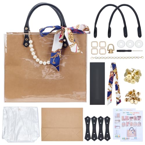 WEBEEDY DIY Tote Bag Handtasche Bastelset Für Erwachsene Anfänger Taschen DIY Kit Mit Handtaschenboden Und Griff Handgemachtes Taschenherstellungsset Für Frauen Geburtstagsgeschenk von WEBEEDY