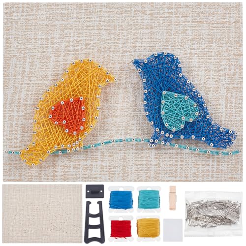 WEBEEDY DIY Vogel String Art Kit Für Anfänger 3D Vogel String Art Bastelset Mit Herz Für Erwachsene, Tierische Kunsthandwerks-Set Mit Anleitung, Wanddekoration Für Zu Hause WEBEEDY DIY Vogel String Art Kit Für Anfänger 3D Vogel String Art Bastelset Mit Herz Für Erwachsene, Tierische Kunsthandwerks-Set Mit Anleitung, Wanddekoration Für Zu Hause von WEBEEDY