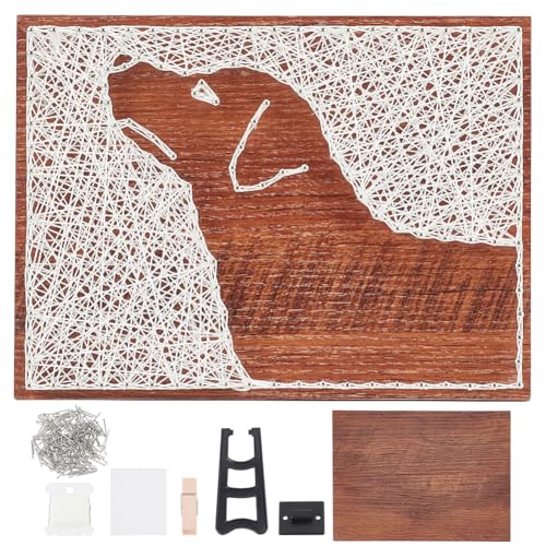WEBEEDY DIY Welpen String Art Kit Für Anfänger Silhouette Hund String Art Muster DIY Holzschild Bastelset Für Erwachsene Kunst Und Handwerk Set Für Handgemachtes Einzigartiges Geschenk Wohnkultur WEBEEDY DIY Welpen String Art Kit Für Anfänger Silhouette Hund String Art Muster DIY Holzschild Bastelset Für Erwachsene Kunst Und Handwerk Set Für Handgemachtes Einzigartiges Geschenk Wohnkultur von WEBEEDY