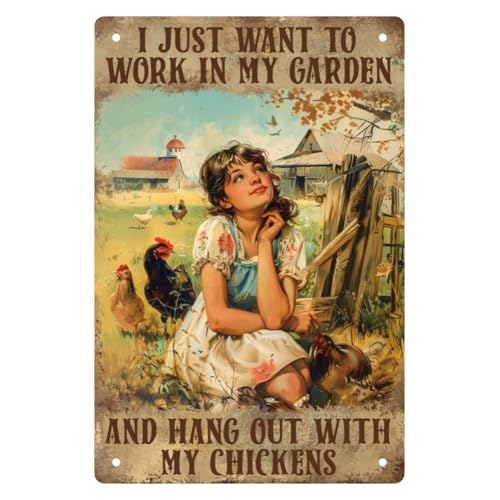 WEBEEDY Hühnerstall Schilder Für Bauernhof Metall Gartenmädchen Poster Blechschild Bauernhof Blechschild Dekor Zinnplattendruck Poster Für Zuhause Hof Café Wanddekorationen 20 x 30cm WEBEEDY Hühnerstall Schilder Für Bauernhof Metall Gartenmädchen Poster Blechschild Bauernhof Blechschild Dekor Zinnplattendruck Poster Für Zuhause Hof Café Wanddekorationen 20 x 30cm von WEBEEDY
