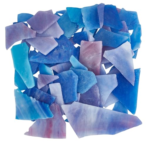 WEBEEDY Mosaik-Buntglasstücke, Unregelmäßige Mosaikfliesenreste Zum Basteln, Blau Schillerndes Mosaik-Kunst-Bastelset Für Erwachsene, DIY-Gartenstein, Heimdekoration, Schmuckherstellung, 300g WEBEEDY Mosaik-Buntglasstücke, Unregelmäßige Mosaikfliesenreste Zum Basteln, Blau Schillerndes Mosaik-Kunst-Bastelset Für Erwachsene, DIY-Gartenstein, Heimdekoration, Schmuckherstellung, 300g von WEBEEDY