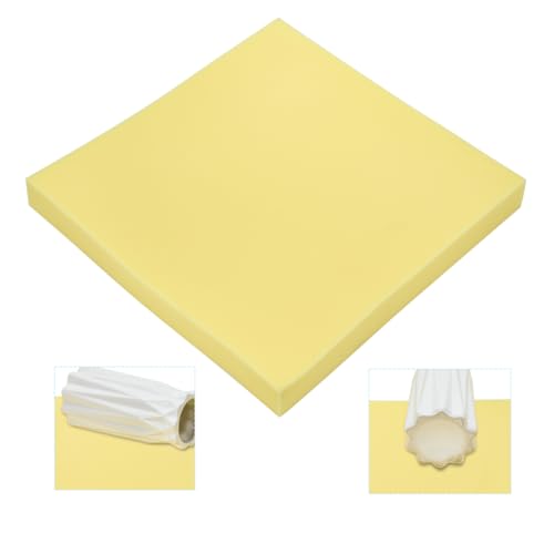 WEBEEDY Quadratischer Tischläufer Aus Keramikschaum Hochdichter Keramikschaum Pad Für Tonarbeitsplatz Keramikform Werkzeug Kunstmatte Für Malerei Handwerk 45cm (Gelb) von WEBEEDY