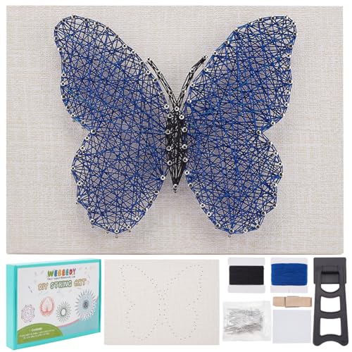 WEBEEDY Schmetterling String Art Kit DIY Nagel String Art Bastelset Nägel Drahtmalerei Für Erwachsene Anfänger String Art Zubehör DIY Bastelset Weihnachtsdekoration WEBEEDY Schmetterling String Art Kit DIY Nagel String Art Bastelset Nägel Drahtmalerei Für Erwachsene Anfänger String Art Zubehör DIY Bastelset Weihnachtsdekoration von WEBEEDY