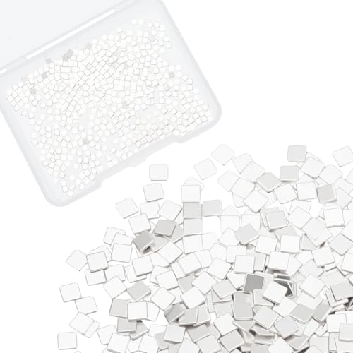 WEBEEDY Über 600 Stück Winzige Silber Chips Zum Löten Für Schmuck 5.6Gram(3.6DWT) Vorgeschnittene Silberlotchips Für Einfaches Schweißen von DIY Schmuckherstellung Reparatur Elektroniklöten(2x2mm) von WEBEEDY
