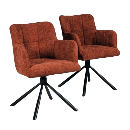 WEBER INDUSTRIES 2 Drehstühle Mila / Ziegelbraun von WEBER INDUSTRIES