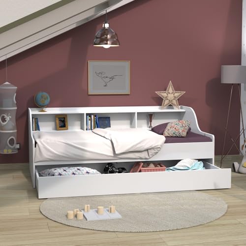 WEBER INDUSTRIES 22729 Palma Bett Spanplatte Weiß 197,6 x 116 x 75 cm WEBER INDUSTRIES 22729 Palma Bett Spanplatte Weiß 197,6 x 116 x 75 cm von WEBER INDUSTRIES