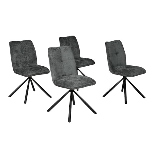 WEBER INDUSTRIES 4er Set Drehstuhl Cortina/Dunkelgrau WEBER INDUSTRIES 4er Set Drehstuhl Cortina/Dunkelgrau von WEBER INDUSTRIES